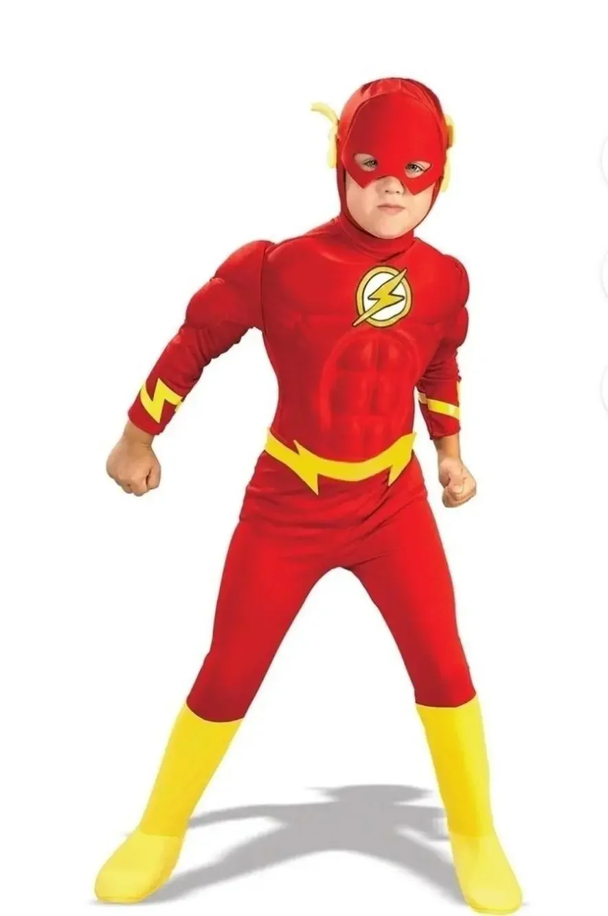Rubies Comics The Flash Deluxe Muscle Chest Halloween Costume Boys S 3-4 Years